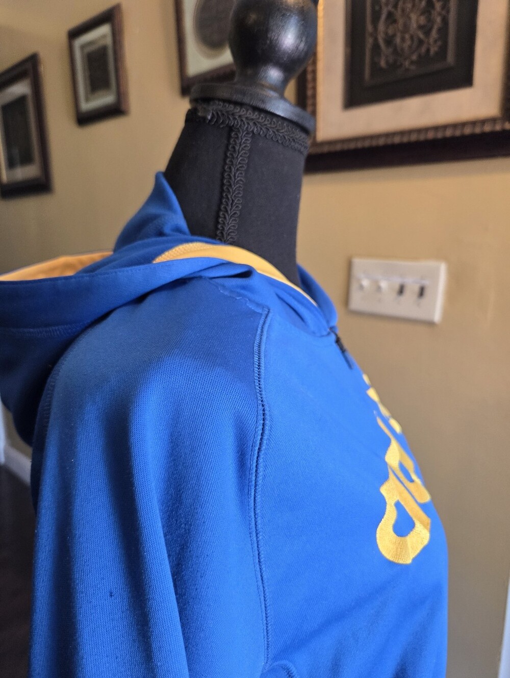 Adidas BLUE & YELLOW Full ZIP Track Jacket SIZE L (14/16) - Picture 5 of 9